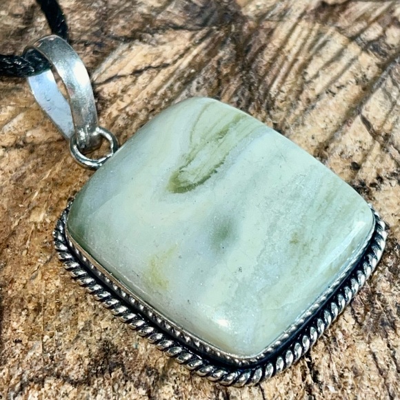 Green Larsonite Pendant 1 1/2” - Picture 3 of 8